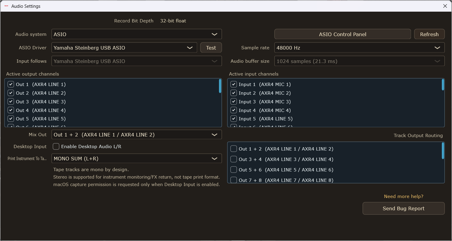 Audio I/O