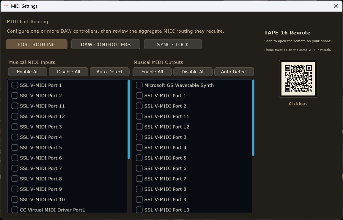 MIDI I/O Port Routing